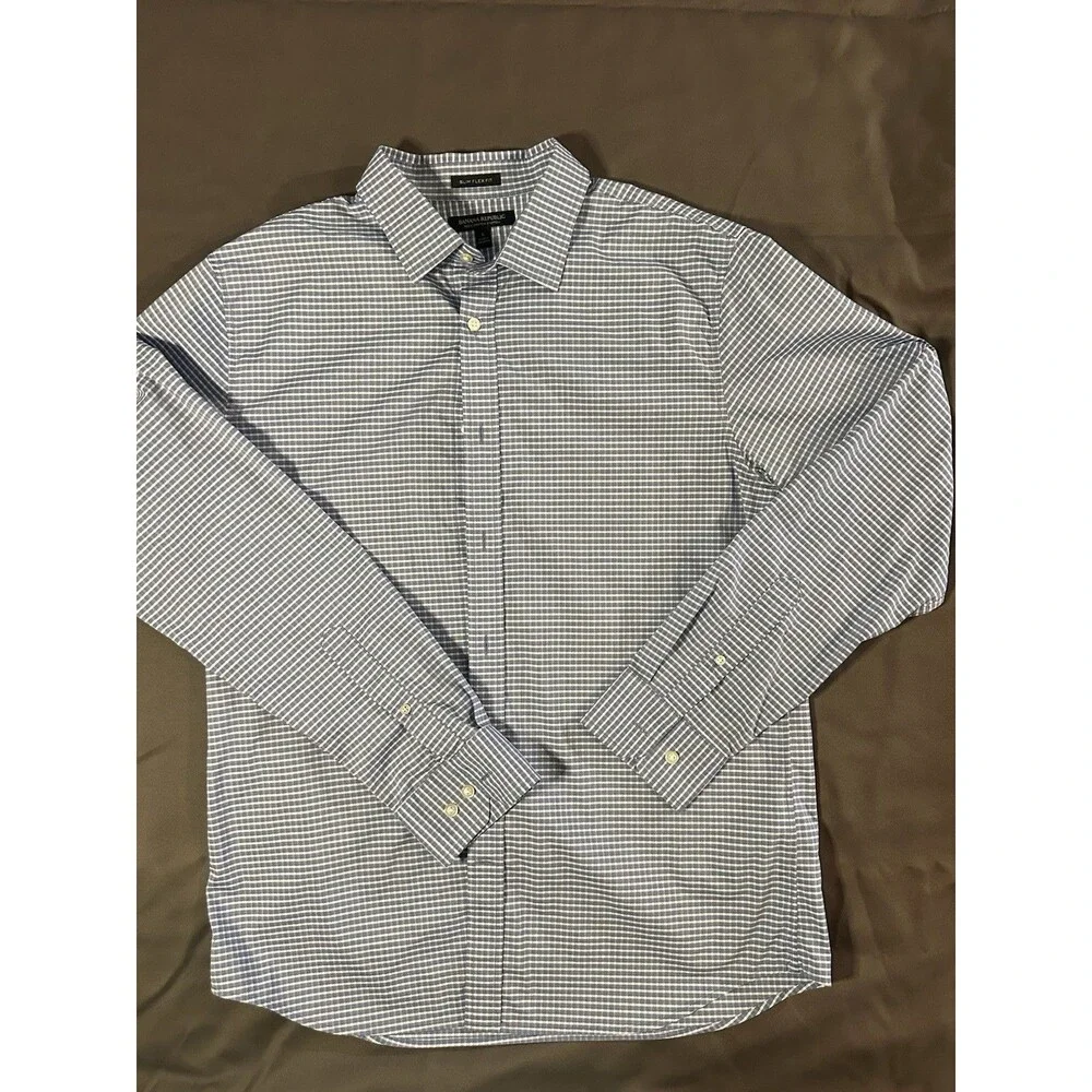 Banana Republic Men’s Slim Flex Fit - Blue - L